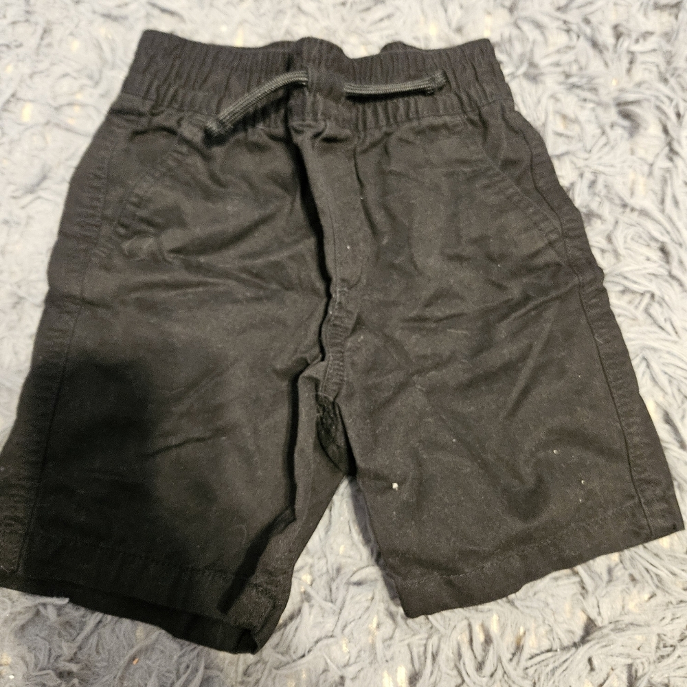 Toddler Boy's Black Khaki Shorts